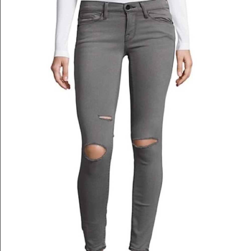 FRAME size 27 Le Skinny de Jeanne Gray Denim Jeans